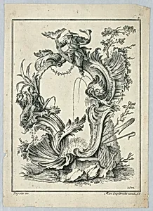 Cartouche with Chinoiserie Motifs