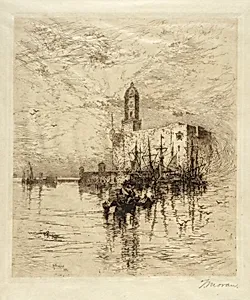 Castle of San Juan de Vlua, Vera Cruz by Thomas Moran