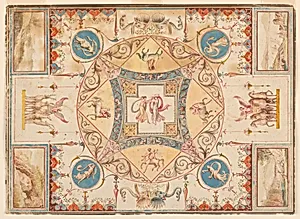 Ceiling in Hadrian's Villa, with Nymphs, Centaurs, Stags, and Elephants