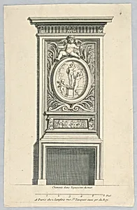 Cheminée Dans L'epaisseur du Mur, Plate 4 from "Livre Nouveau de Cheminées" by Jean Baptiste Nolin, French, 1648–1708