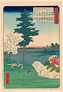 Cherry Blossom Viewing by Ando Hiroshige, Japanese, 1797–1858