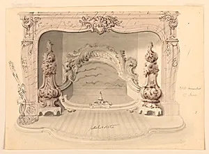 Chimneypiece Design with Cast-iron Grate