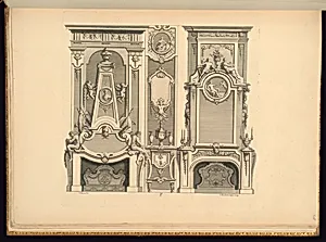 Chimneypiece Designs by Jean Berain, the elder, French, 1640-1711