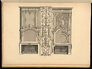 Chimneypiece Designs by Jean Berain, the elder, French, 1640-1711