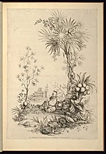 Chinoiserie with Seated Figure in a Landscape