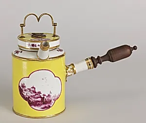 Chocolate Pot with Camaieu Landscapes by Meissen Porcelain Manufactory, German, active from 1710 to the present