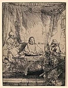 Christ at Emmaus: The Larger Plate