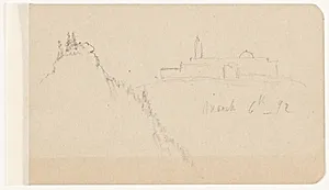 Church and a Wooded Peak, Mexico