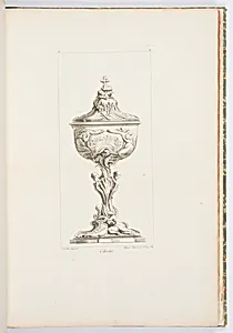 Ciboire (Ciborium), plate 80, from Oeuvres de Juste-AurÃ¨le Meissonnier (Works by Juste-AurÃ¨le Meissonnier)