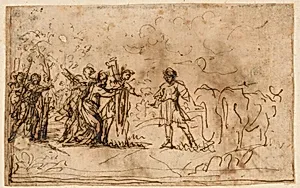 CIncinnatus Summoned from the Field, study for the "Storia di Cincinnato," Gallery of the Villa Sacchetti (Now Chigi), Castelfusano