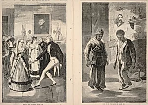 Close of the War--Hull's Victory, 1814/Close of the War--Babylon is Fallen, 1865, from Frank Leslie's Illustrated Newspaper, December 16, 1865 by Winslow Homer