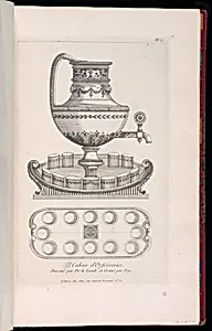 Coffee Server with Cups on a Plate