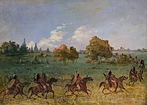 Comanche War Party on the March, Fully Equipped