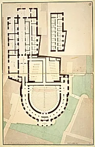 Competition Design for La Fenice, Venice: Ground Plan
