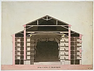 Competition Design for La Fenice, Venice: Transverse Section