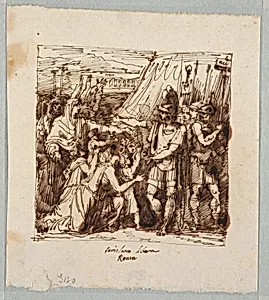 Coriolanus Agrees to Lift the Siege of Rome by Felice Giani, Italian, 1758–1823
