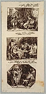 Cornelia, Mother of Gracchi; Socrates, Alcibiades and Aspasia; Zeus and the Maidens of Crotone by Felice Giani, Italian, 1758–1823