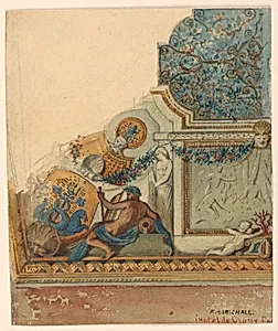 Corner detail of ceiling, Hotel de Cluny, Paris