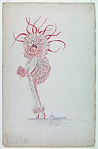 Costume Design: Carnation Girls, Midnight Frolic, for Ziegfeld Follies