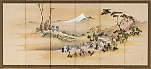 Country Scenes and Mount Fuji; one of a pair with F1902.49