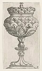 Covered Goblet with Lilies of the Valley