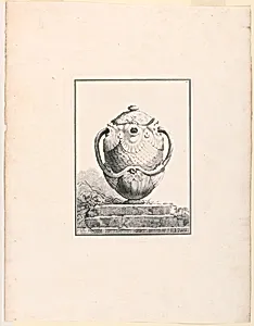 Covered Vase with Grotesq