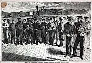 Crew of the United States Steam-Sloop "Colorado" Shipped at Boston, from Harper's Weekly, July 13, 1861 by Winslow Homer