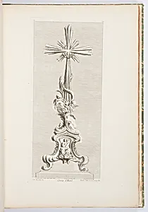 Croix d'Autel (Cross of the Altar), plate 79, from Oeuvres de Juste-AurÃ¨le Meissonnier (Works by Juste-AurÃ¨le Meissonnier)
