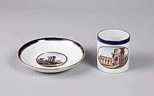 Cup and Saucer, from a "Topographical" Dinner or Dessert Service ("A Vedute")