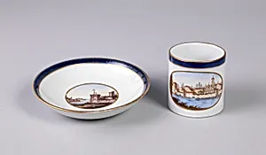 Cup and Saucer, from a "Topographical" Dinner or Dessert Service ("A Vedute")