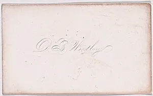 D. B. Woodbury business card