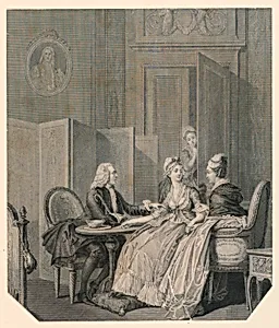 DÃ©claration de la Grossesse, Plate 13 from "Monument de Costume"