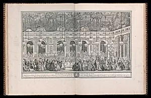 DÃ©coration du bal masque donnÃ© par le roy dans la grande Galerie du ChÃ¢teau de Versailles, Ã  lâoccasion du Mariage de Louis Dauphin de France avec Marie ThÃ©rÃ¨se Infante dâEspagne, la nuit du XXV. au XXVI fÃ©vrier. M.D. CCXLV.