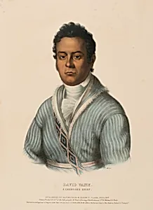 DAVID VANN. A CHEROKEE CHIEF., from History of the Indian Tribes of North America