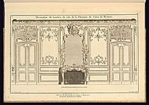Decoration du Lambris du cÃ´tÃ© de la CheminÃ©e du Salon de Brunois