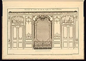Decoration du Lambris du cÃ´tÃ© du Sopha du Salon de Brunois