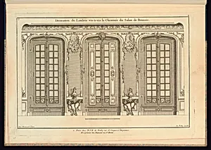 Decoration du Lambris vis-Ã -vis la CheminÃ©e du Salon de Brunois