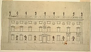 Decoration of Facade of Building Dedicated to Music