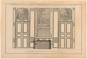Decoration of the Fireplace Wall in Engrance Hall Hotel Roquelaure, Towards the Chapel