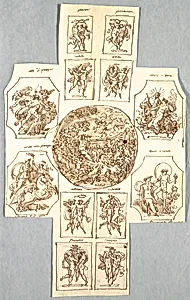 Decorative Project for Ceiling: Tondo with Triumph of Cerus by Felice Giani, Italian, 1758–1823