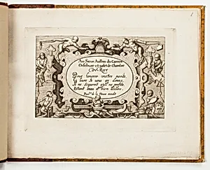 Dedication plate, from Livre de bijouterie (Book of Designs for Goldsmiths and Jewelers)