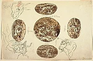 Deeds of Jupiter, for a Ceiling by Felice Giani, Italian, 1758–1823