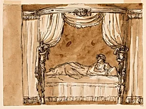 Design for a Canopy Bed by Giuseppe Barberi, Italian, 1746–1809