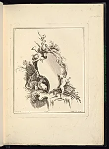 Design for a Cartouche with Pastoral Motifs
