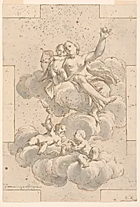 Design for a Ceiling Painting, Venus, Cupid, and Putti