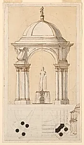 Design for a Fountain in a Pavilion