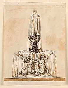Design for a fountain by Giuseppe Barberi, Italian, 1746–1809