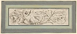 Design for a frieze with a dragon