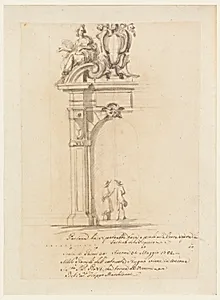 Design for a gate, for the reception of Pope Pius VI returning from Germany, in Ancona