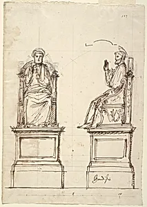 Design for a Marble Throne for the Statue of St. Peter, St. Peter's, Rome by Luigi Vanvitelli, Italian, 1700 – 1773